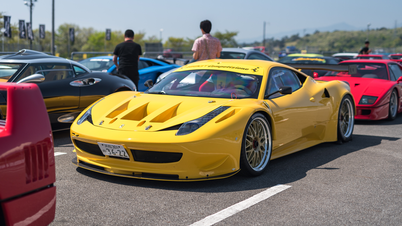 A Ferrari 458 GTC... with number plates
